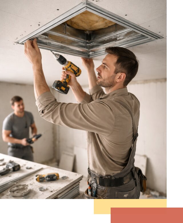 Монтаж люка в потолок из ГКЛ в Качканаре