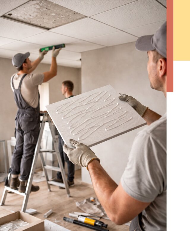 Монтаж потолочной плитки в Качканаре от 4614 руб. — быстро и недорого | ОТДЕЛОЧНИК-Кчк