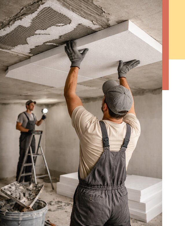 Утепление потолка пенопластом в Качканаре от 4614 руб/м2 — недорого и быстро | ОТДЕЛОЧНИК-Кчк