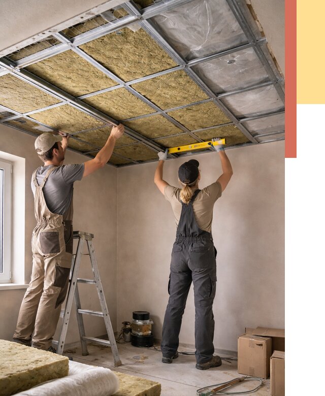 Шумоизоляция потолка в Качканаре от 1282 руб. под ключ — услуги ОТДЕЛОЧНИК-Кчк