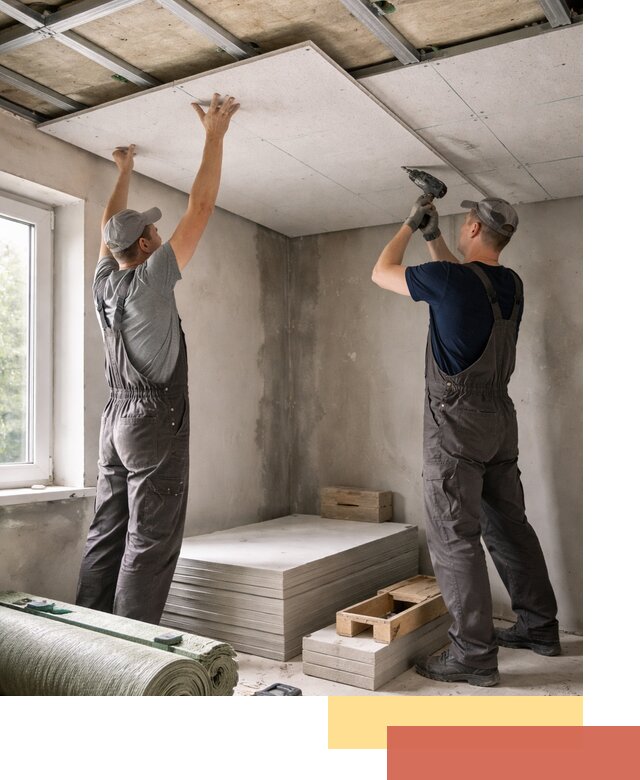 Шумоизоляция потолка панелями ЗИПС в Качканаре